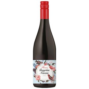 Вино Beaujolais Nouveau Fleurs AOC красное сухое 12% 0,75л - купить, цены на ULTRAMARKET - фото 1