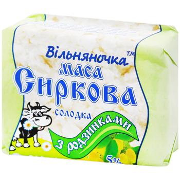 Маса сиркова Вільняночка з родзинками 5% 200г - купити, ціни на КОСМОС - фото 1