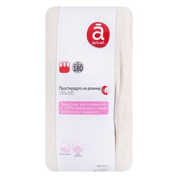 Actuel Pink Sheet with an Elastic Band 180*200cm - buy, prices for Auchan - photo 1