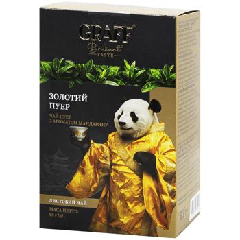 Graff Gold Puer Leaf Tea with Mandarin Flavor 80g - buy, prices for Ideal - photo 1