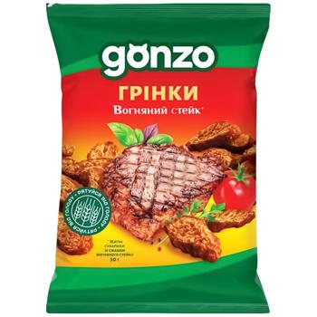 Грінки Gonzo Вогняний стейк 50г - купити, ціни на Ідеал - фото 1