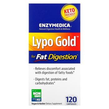 Enzymedica Lypo Gold for Fat Digestion Digestive Enzymes 120 capsules - buy, prices for Biotus - photo 3