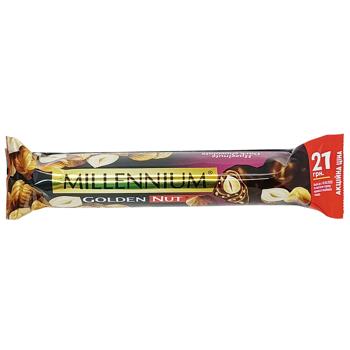 Millennium Golden Nut Dark Chocolate with Filling and Whole Nuts 40g - buy, prices for COSMOS - photo 1