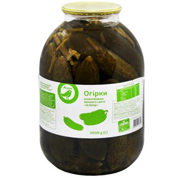 Aushan Pickled Cucucmbers 3l - buy, prices for Auchan - photo 1