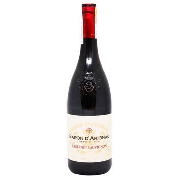 Baron d'Arignac Cabernet Sauvignon Dry Red Wine 13% 0.75l - buy, prices for Za Raz - photo 1