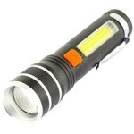 Фонарь Quantum ручной QM-FL1032 Helper 10W LED zoom + COB с USB