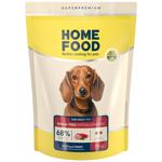 Home Food Dry Food with Duck and Turkey for Adult Dogs of Small Breeds 700g