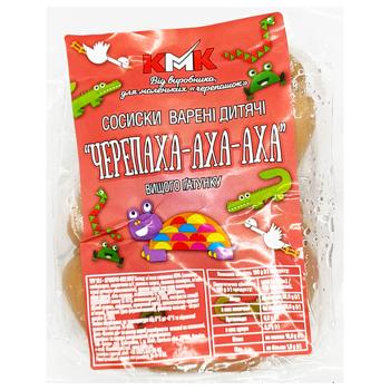 Сосиски КМК Черепаха-Аха-Аха высший сорт 300г - купить, цены на Таврия В - фото 1