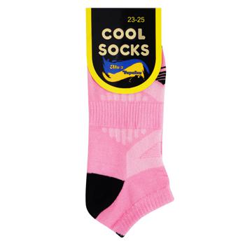 Шкарпетки Cool Socks жіночі короткі р.23-25 рожевий - купити, ціни на - фото 1