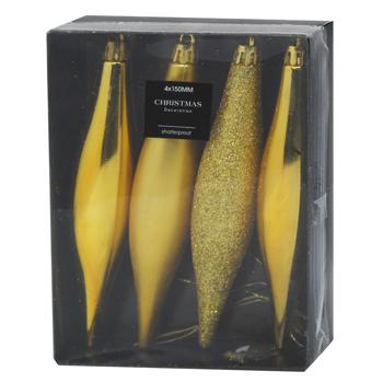 Набір бурульок Koopman золотих 4шт*150мм - купити, ціни на NOVUS - фото 1