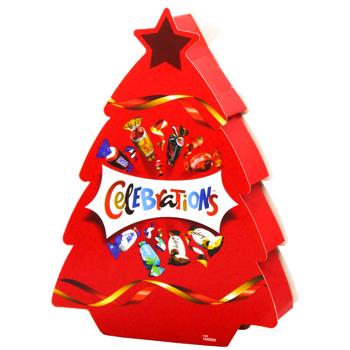Набір солодощів новорічний Celebrations Новорічна ялинка 215г - купити, ціни на КОСМОС - фото 1