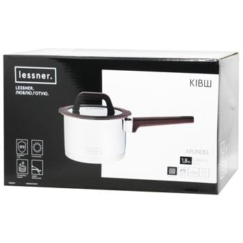 Ковш Lessner Arundel с крышкой 16см 1,8л - купить, цены на Auchan - фото 1