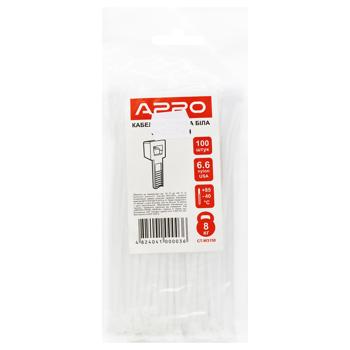 Apro White Cable Tie 3*150mm 100pcs - buy, prices for ULTRAMARKET - photo 1