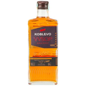 Бренді Коблево 5 років 40% 250мл - купити, ціни на КОСМОС - фото 1