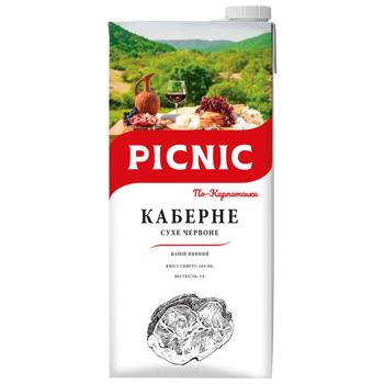 Вино Picnic Каберне По-Карпатски красное сухое 9,5-14% 1л - купить, цены на За Раз - фото 2