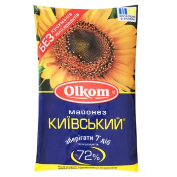 Olkom Kyivskyi Mayonnaise 72% 200g - buy, prices for MegaMarket - photo 1