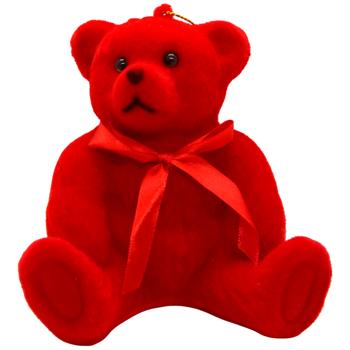 Прикраса ялинкова Bona Di Ведмедик 12см червоний