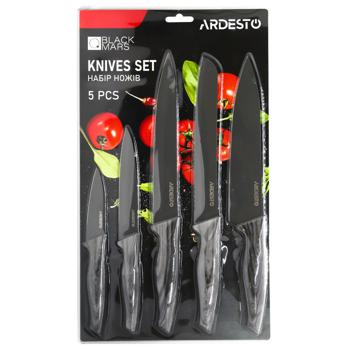 Ardesto Black Mars Knives Set 5pcs - buy, prices for ULTRAMARKET - photo 1