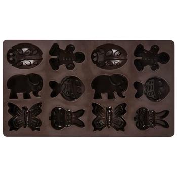 Форма для випікання печива Lessner Chef Choco прямокутна силіконова для 12шт 19,5х34х4см - купити, ціни на Cупермаркет "Харків" - фото 1