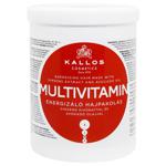 Маска для волос Kallos Cosmetics Multivitamin энергетическая мультивитаминная с экстрактом женьшеня и маслом авокадо 1л