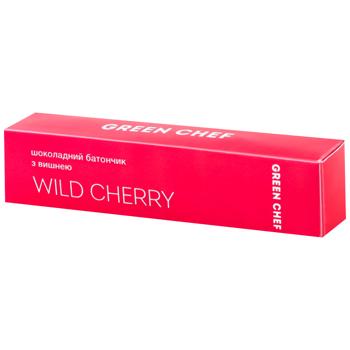 Батончик Green Chef Wild Cherry шоколадний з вишнею 45г - купити, ціни на КОСМОС - фото 1