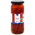 Перец красный Metro Chef жареный на гриле без кожуры в уксусном рассоле 450г