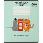 ZiBi Cute Cat English Checkered Subject Notebook 36 Sheets