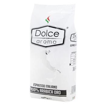 Dolce Aroma 100% Arabica Оro Coffee Beans 1kg - buy, prices for MegaMarket - photo 1