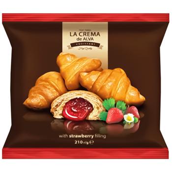 La Crema Croissant with Strawberry Filling 210g - buy, prices for Auchan - photo 1