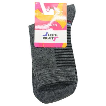 Шкарпетки Left&Right 141 жіночі р.39-41 043 темно-сірий - купити, ціни на Чудо Маркет - фото 1