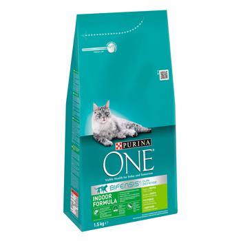 Корм сухий Purina One Indoor з індичкою для домашніх котів 1,5кг - купити, ціни на MasterZoo - фото 2