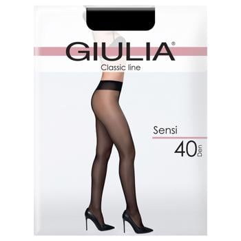 Giulia Sensi Vita Bassa Low Waist Nero 40 Den Women's Tights Size 2