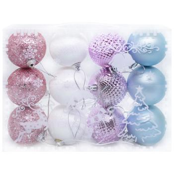 Multicolored Christmas Balls 6cm 12pcs