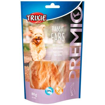 Лакомство для собак Trixie Premio Rabbit Ears с курицей и кроликом 80г - купить, цены на MasterZoo - фото 1