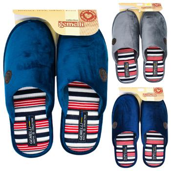 Gemelli Velours 8 Indoor Men's Slippers in Assortment - buy, prices for NOVUS - photo 1