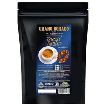 Кофе в зернах Grano Dorado Brazil Santos 500г - купить, цены на Чудо Маркет - фото 1