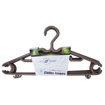 Stars Plast Clothes Hanger Set 43cm 5pcs