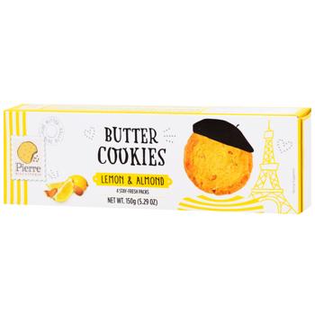 Pierre Biscuiterie Butter Cookies with Lemon and Almonds 125g - buy, prices for WINETIME - photo 1