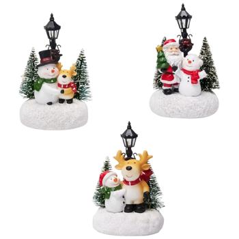 Koopman Winter Landscape Figurine with LED Lighting 8х11x15cm in assortment