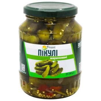 Огурцы Домашние Продукты маринованные 340г - купить, цены на NOVUS - фото 1