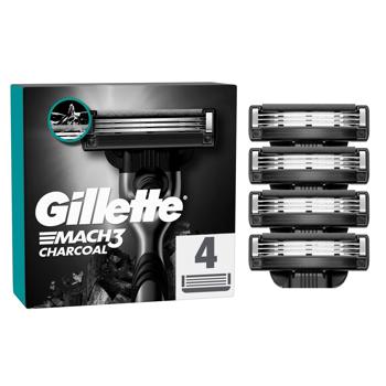 Gillette Mach3 Charcoal Replacement Shaving Cartridges 4pcs - buy, prices for Za Raz - photo 3