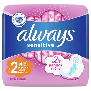 Гігієнічні прокладки Always Ultra Sensitive Normal 10шт - купити, ціни на МегаМаркет - фото 2