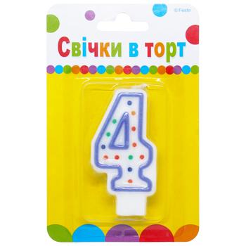 Свеча Party Favors 4 - купить, цены на КОСМОС - фото 1