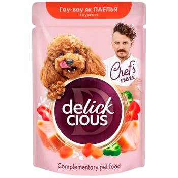Delickcious Chef's Menu Paella Wet Food with Chicken for Dogs 85g - buy, prices for MasterZoo - photo 1