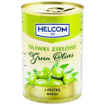 Helcom Green Olives with Pits 280g - buy, prices for COSMOS - photo 1