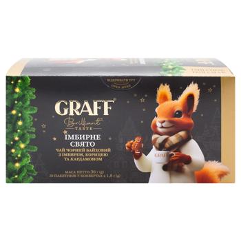 Graff Gingerbread Holiday Black Tea with Ginger, Cinnamon and Cardamom 1.8g*20pcs - buy, prices for EKO Market - photo 2