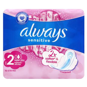 Прокладки гігієнічні Always Ultra Sensitive Long 10шт - купити, ціни на NOVUS - фото 1