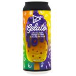 Пиво Funky Fluid Gelato Passionfruit, Mango & Peach светлое нефильтрованное 5,5% 0,5л