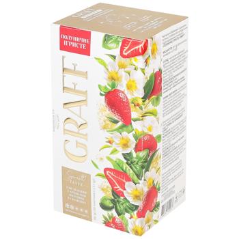 Чай зелений Graff Sparkling Strawberry з ароматом полуниці та базиліка 1,5г*20шт - купити, ціни на Ідеал - фото 1