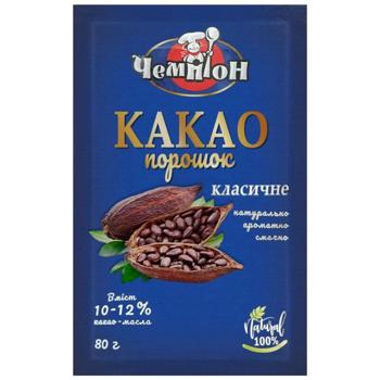 Какао-порошок Чемпион 80г - купить, цены на КОСМОС - фото 1